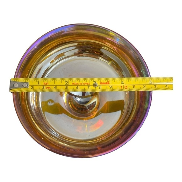 Indiana Glass Kings Crown Carnival Glass Candy Dish
Pedestal Amber Compote - Picture 5 of 9